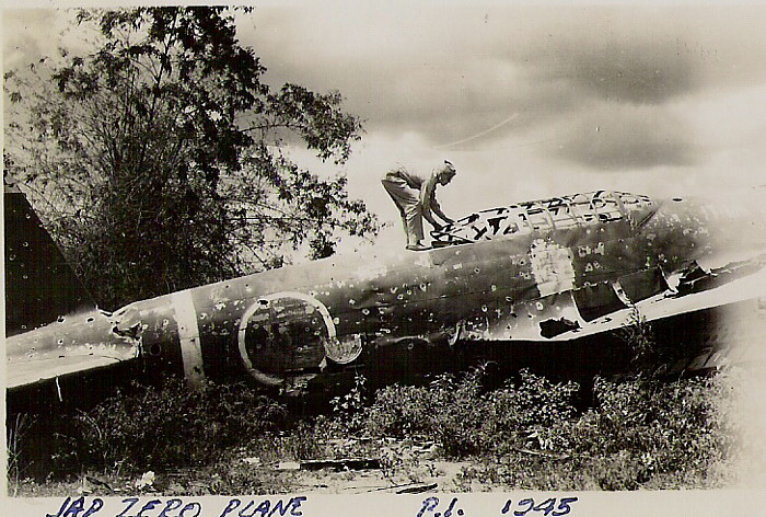 Japanese Zero Plane, Clark Field, PI, 1945 or 46